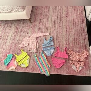 Colorful Swimwear lots size 8/10 includes 7 bathing suits
